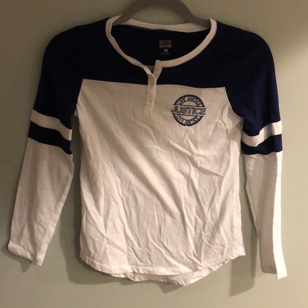 Navy and White Long Sleeve
